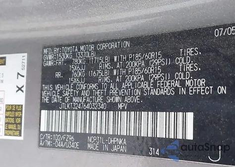 2006 Scion Xb z USA, uszkodzony, nr VIN JTLKT324764032340